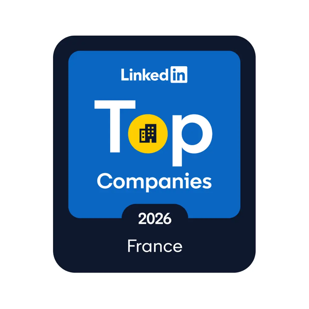 Sigla premiului „LinkedIn top companies”.